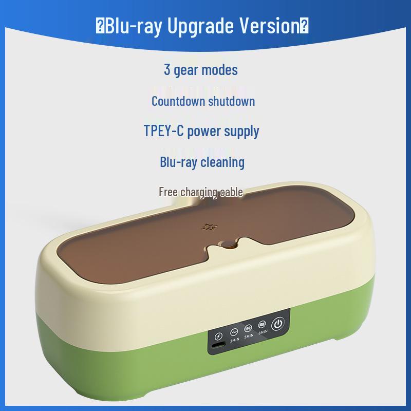 Portable Ultrasonic Cleaner for Eyeglasses, Jewelry & Contact Lenses - High Frequency Automatic Vibration