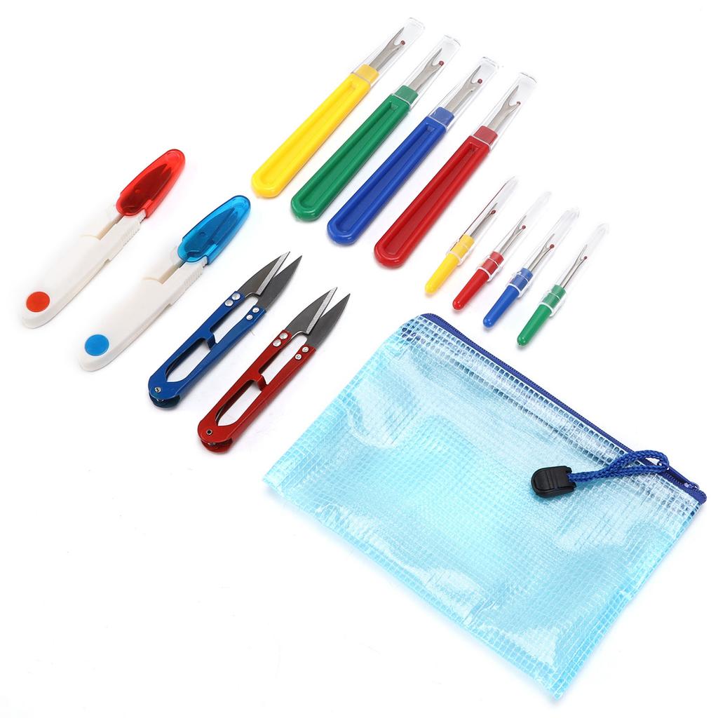 Seam Ripper Kit Portable DIY Colored Plastic Handle Stitch Remover for Sewing Threading Embroidery
