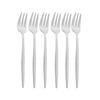 6Pcs Fruit Fork Luxury Flat Handle Stainless Steel Rose Gold Matte Cake Forks Lovely Mini Fork Used For Cake In Party Fork Restaurant