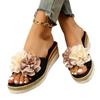 Mix Color Flower Wedge Sandals for Women Summer 2025 Fashion Platform Slippers Woman Lightweight Non Slip Beach Sandalias Mujer