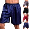 Men Boxers Solid Color Plus Size Loose Mid Waist Summer Briefs for Sleeping