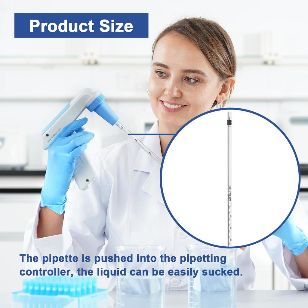 ONiLAB Pipette Pumps,Scientific Pipette Pump 2ml, Blue, for Disposable Plastic and Glass Pipettes