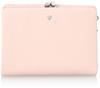 Folding Wallet Soft Cowhide Leather Bag Stitch Bifold Slim Wallet Simple Adult Cute Heart Charm Included JSLW3CS1 Pink [Jill Stuart] [Angel] Women's