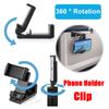 Multifunctional Phone Holder Clip Airplane Train Seat Mount Foldable Phone Stand Portable Mini Bracket Travel Phone Support For PC