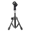 MS-12 Mini Foldable Adjustable Desktop Tripod Microphone Stand with MC3 Mic Clip Holder Bracket for