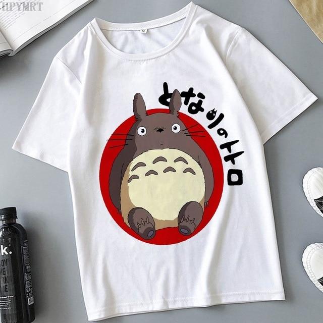 Plus Size Tops Women 'S T -Shirt Fashion Funny Totoro Print T Shirt Summer Harajuku Streetwear O -Neck Short Sleeve Tshirt Clothing