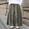 Men Wide Legs Pants Casual Elastic Waist Striped Long Trousers