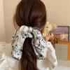 2024 French Ink Ribbon Hair Tie: High-End Low Ponytail Scarf Headband