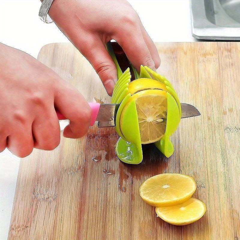 Plastic Food Clip Lemon Tomato Slicer Vegetable Cutter Kitchen Accessories Grater Form for Cooking Knife Kitchen Gadgets