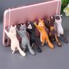 Cute Cat Mobile Phone Holder Stand Desk Socket Smartphone Holder For
