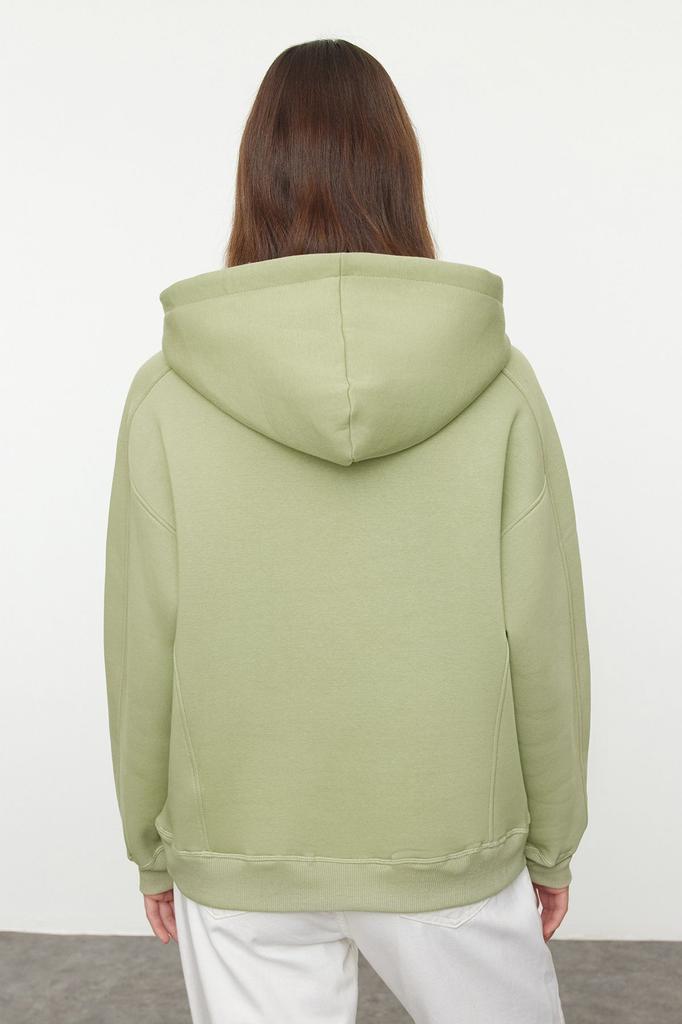 Женская модная стильная толстовка Stone Oversize, толстая флисовая вязаная толстовка с капюшоном