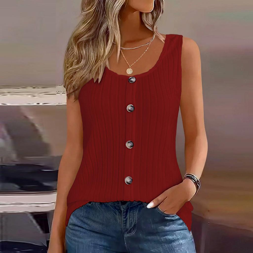 Женские майки с круглым вырезом, повседневные камисоли, блузки без рукавов, нарядные летние рубашки