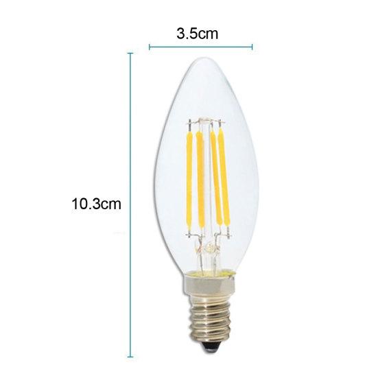 C35 220V E14 Base 4W LED Energy Saving Dimmable Filament Candle Light Bulbs