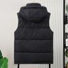 Men's Winter Coldproof Thickened Warm Work Vest Plus Size Straight Hem Outdoor Casual Vests