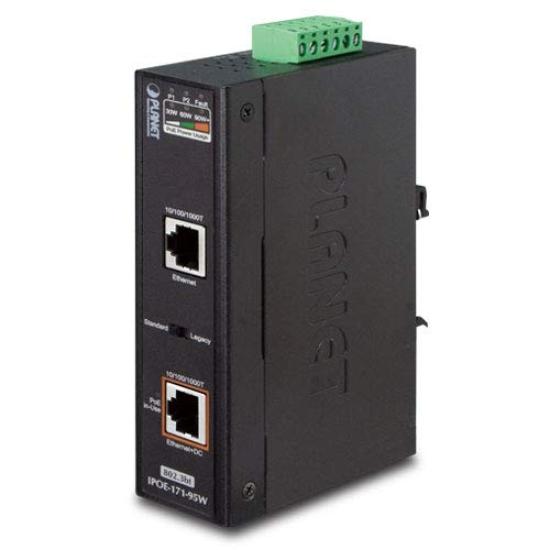 Single Port Gigabit PoE Injector Switching Hub []PLANET IPOE-171-95W 802.3bt