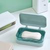 Double-layer Soap Box with Lid Draining Laundry Soap Box Multi-layer Soap Plastic Box
