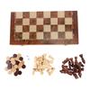 3 In 1 Wooden Chess Checkers Set Portable Chess Checkers Game Set with Wooden Folding Board for