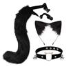 Simulation Fake Fox Wolf Tail Masquerade Party Ears Hair Hoop Novelty Tail Set  Halloween Day