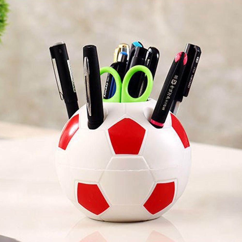 Desktop Storage Cartoon Football Pen Holder Pen Rack Soccer Shape Tool Pencil Toothbrush Holders