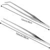 38cm Stainless Steel Aquarium Tweezers-Multipurpose Straight&Curved Forceps for Aquascape, Planting-Essential Fish Tank Tools