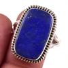 Natural Lapis Lazuli Gemstone Handmade 925 Solid Sterling Silver Ring S.10 s6J30