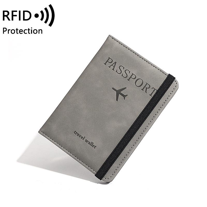 2024 RFID Anti-Theft Passport and Card Holder with Printed Ticket Pouch