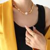 French Retro Elegant Non-Fading Light Luxury Ore Geometric Imitation Pearl Necklace Niche Design Personalized Jewelry