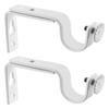 2Pcs Adjustable Curtain Holder Curtain Drapery Rod Bracket Window Curtain Rod Support Hanger Hardware Easy To Install