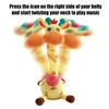Musical Giraffe Toy with LED Lights Sings Dances Repeats What You Say Plush Giraffe Toy Baby Electric Glowing Dancing Talking Stuffed Giraffe Toy with