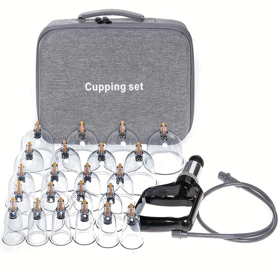 Professional Chinese Acupoint Cupping Therapy Set - 22 Cups, Hijama Massage Kit with Vacuum Pump, Portable Suction Cellulite Cups with Travel Case