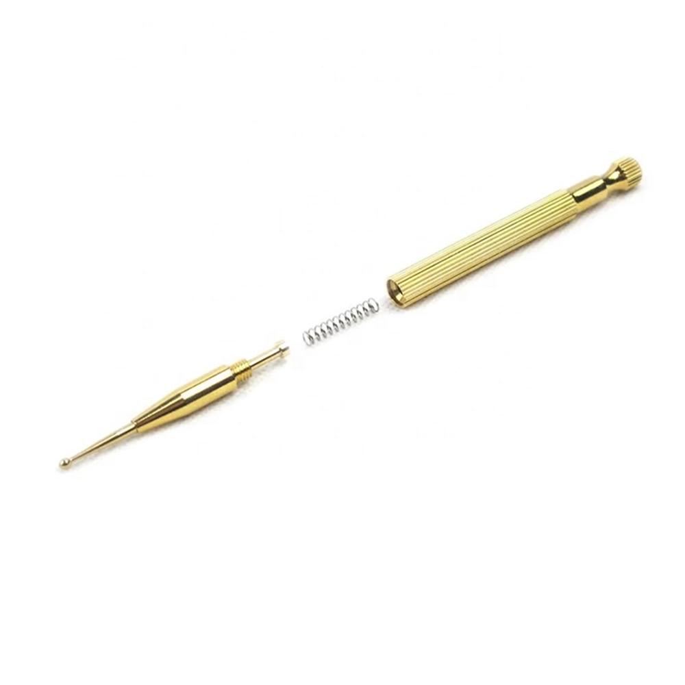 1 Pcs Retractable Acupuncture Point Probe Ear Massage Brass Pen Ear Reflex Zone Massage Needle Detection Massage Ear Care Tools