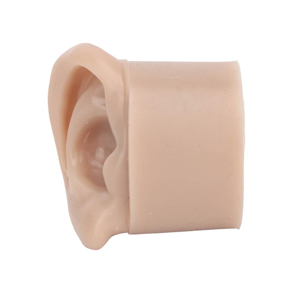 Силиконовая модель для практики пирсинга, имитация мягких гибких ушей, модель для показа, обучения, темная кожа