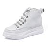 Fashion Spring Genuine Leather Women Autumn Sneakers High Top Vulcanized Shoes Ladies Casual Thick Bottom Winter Shoes Skate Female