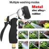 Metal/ABS Nozzle High Pressure Metal Water Spray Gun Rust Prevention with Rubber Handle for Car Garden Lawn Wash for Cleaning