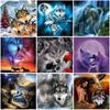 Wolf DIY 5D Diamond Painting Full Round Drill Resin Animal Diamont Embroidery Cross Stitch Home Decor Wall Art