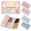 7 Compartments Portable With Dual Lid Pill Organizer Weekly Pill Case Box Folding