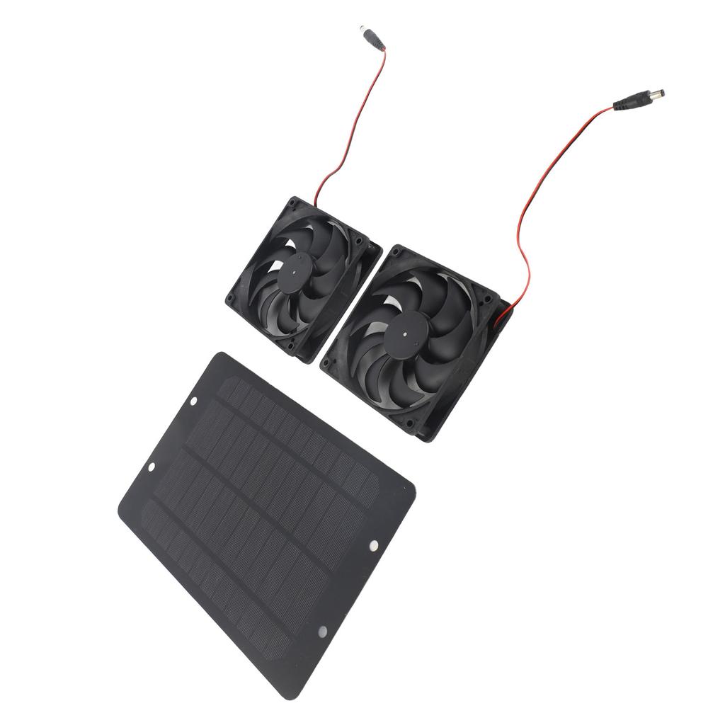 20W Solar Powered Dual Fan 12V Efficient Energy Saving Solar Panel Fan Kit with Switch for RV