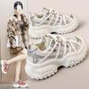 Fashion Fashionable Sports Shoes Spring and Autumn Mesh Women's Shoes 2024 Trendy Lace-up Women's Vulcanized Shoes