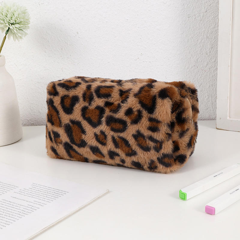Leopard Print Makeup Bags for Women Soft Travel Cosmetic Bag Organizer Case Lady Girls Make Up Case Necessaries Handbags Case