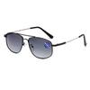 Grey Lenses Bifocal Reading Sunglasses Memory Elastic Temple Double Bridge Comfortable Reading Glasses +0.75 To +4 UV Protection