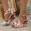 Women Wedges Sandals 2024 Summer Fashion Fish Mouth Sandals Plus Size Sexy Closed Toe Women Sandals Platform Shoes for Women