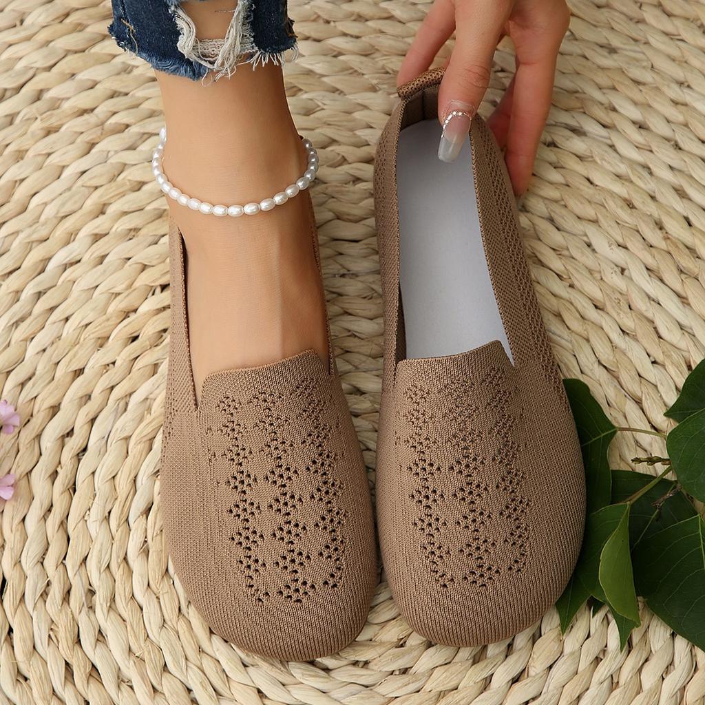 Fashion Summer Mesh Breathable Flat Shoes for Women Breathable Lace Casual Loafers Comfortable Casual Lightweight Women Shoes Size35-43