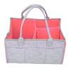 Baby Diaper Organizer Multiple Compartments Mommy Handbag Felt Travel Makeup Holder