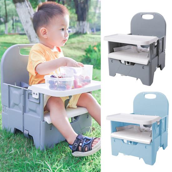 Baby Dining Table Chair Plastic Waterproof Adjustable Harness Foldable Baby High Chair Kitchen Supplies