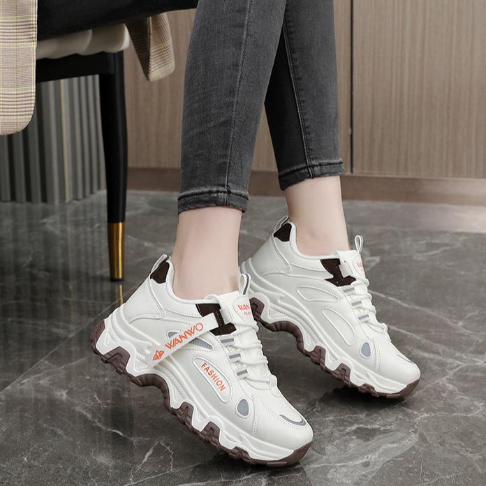 Spring/Summer New Women‘s Dad Shoes Height Increasing Breathable Thick Bottom Mesh Small White Shoes Versatile Fashion Female Students