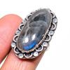 Labradorite Handmade 925 Sterling Silver Jewelry Ring Size 7 V3B28