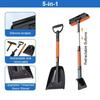 Car Retractable Ice Removing Brush Shovel 3 In 1/5 In 1 Winter Snow Scraper Cleaning Accessory