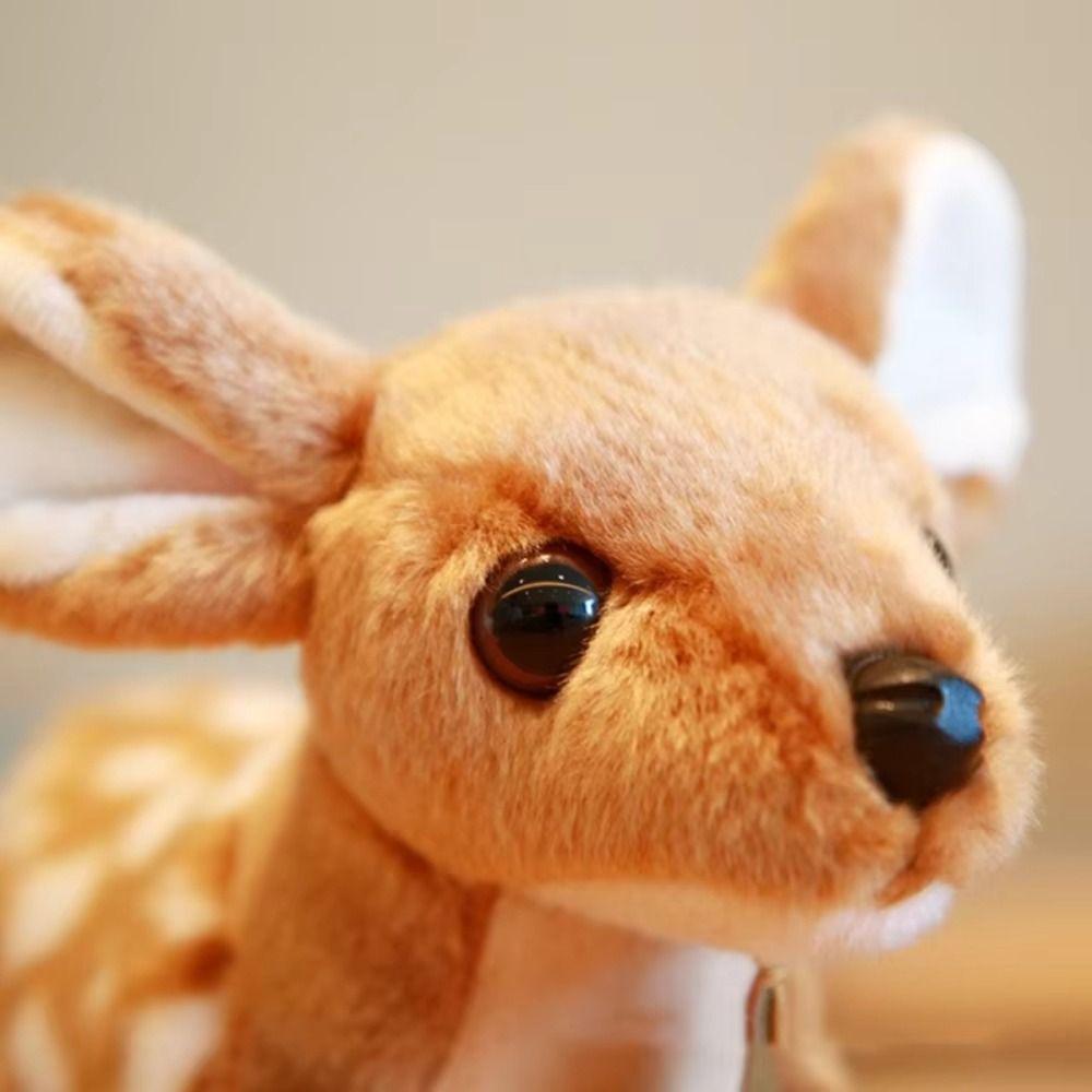 Forest Animal Stuffed Deer Dolls Soft Dolls Simulation Deer Toy Sika Deer Plush  Children Baby