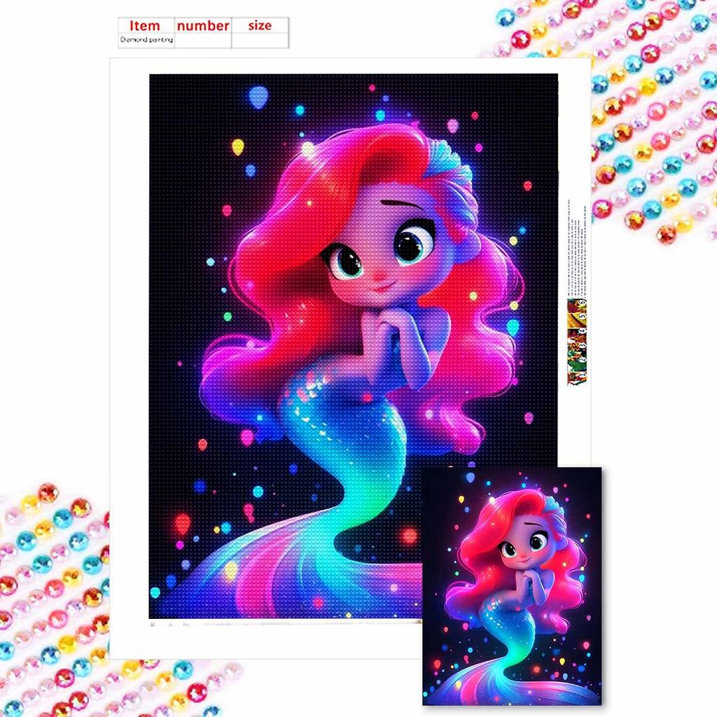 DIY Diamond Painting The Little Mermaid Cross Stitch Kit Mosaic Art Diamond Painting Full Circle Diamond Home Decoration
