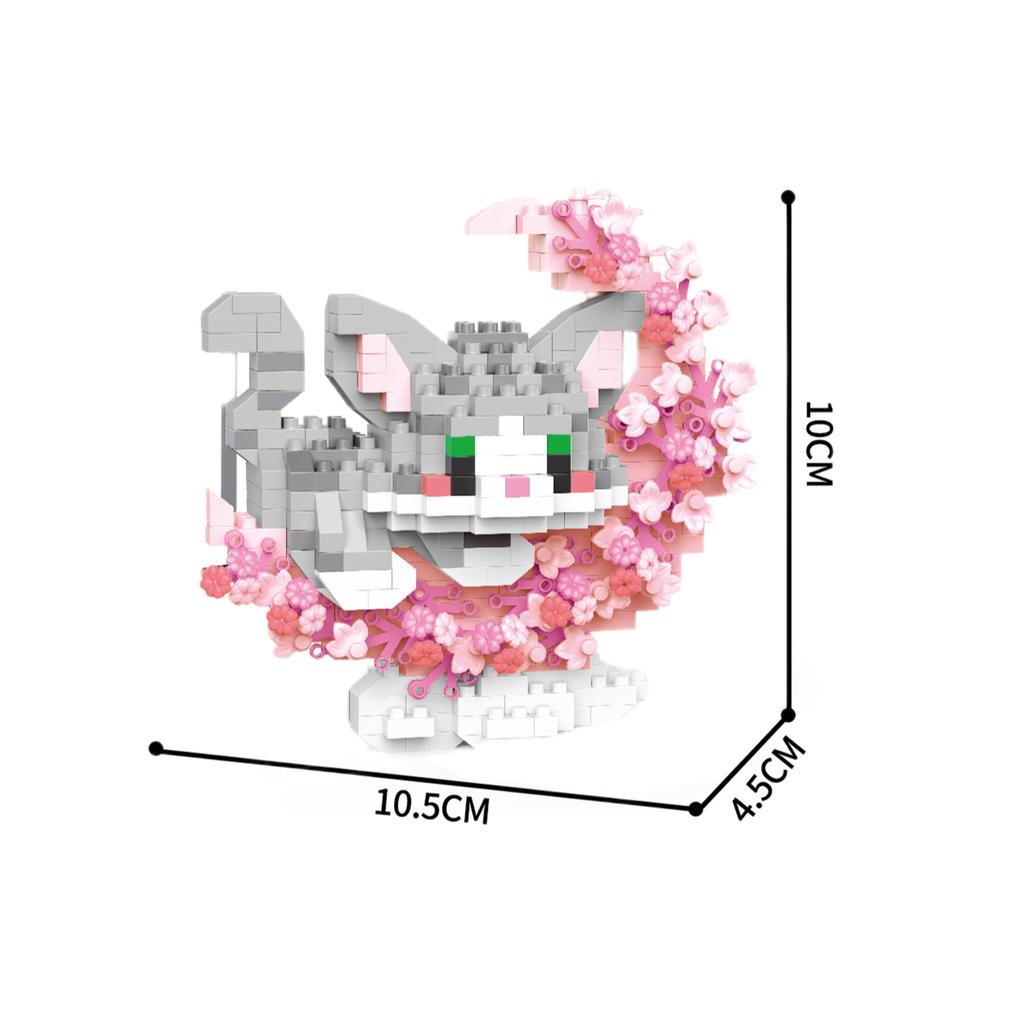 New Mini Cat Dog Raccoon Panda Cute Pet Small Building Blocks Model Series Decorations Children's Toys Children's Gift